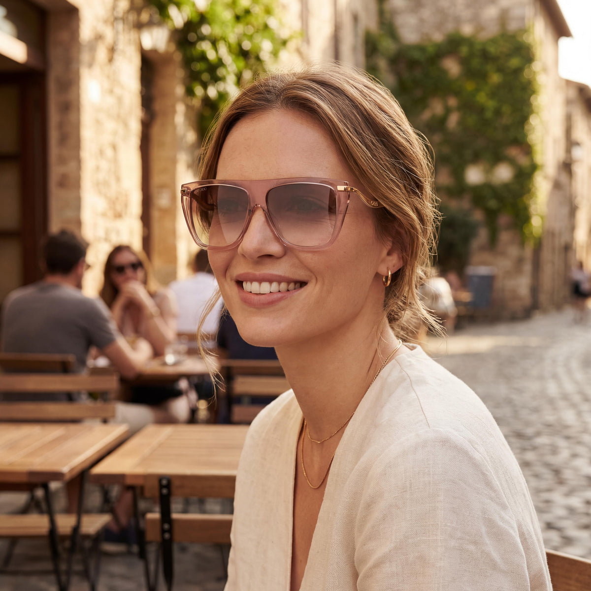 Jimmy Choo SUVI/S Nude Square Sunglasses for Women, 58mm, Photo 3