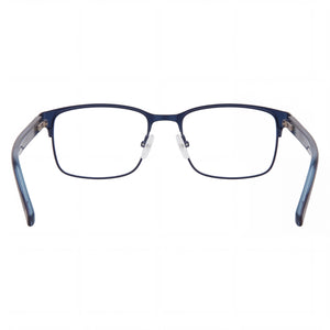 Jones New York J356 Rectangle Eyeglasses Men — side view, Blue temples
