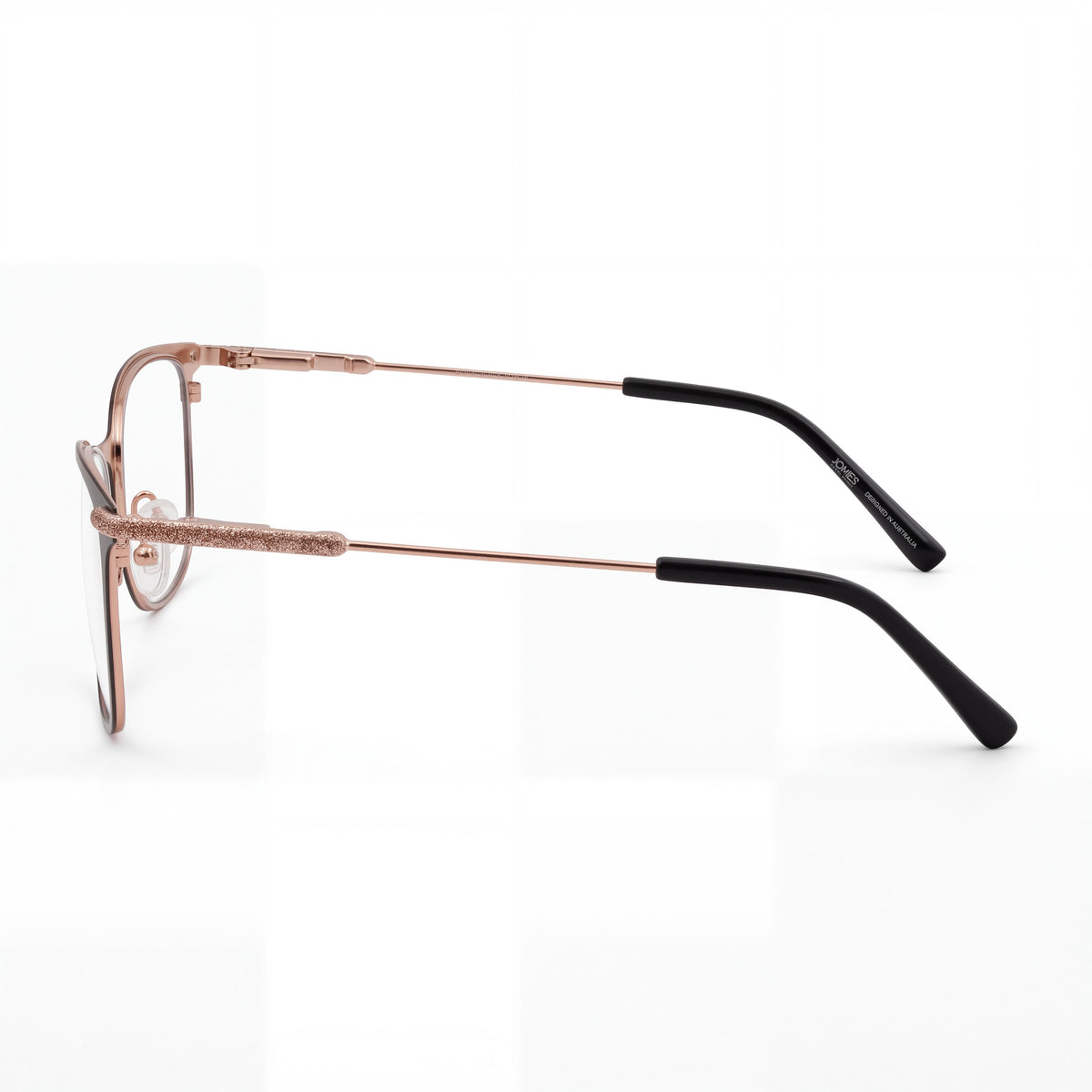 Gafas Jones New York J489 Negras para Hombre con Cristales de Plástico, Lente de 56 mm, Puente de 17 mm, Patilla de 140 mm, Photo 2