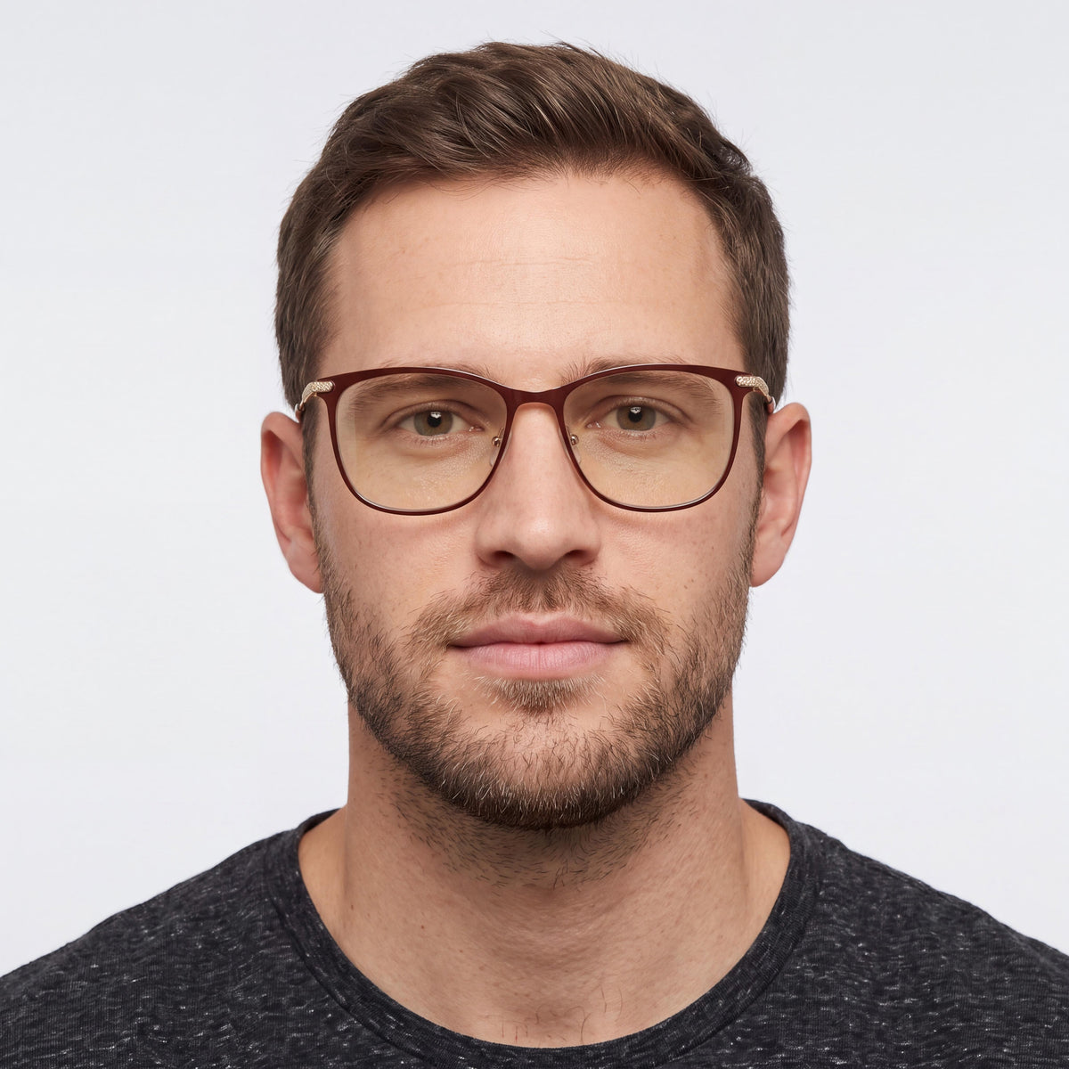 Monturas de gafas graduadas marrones para hombre Jones New York J489 con lente de 56 mm, puente de 17 mm, patilla de 140 mm, Photo 3