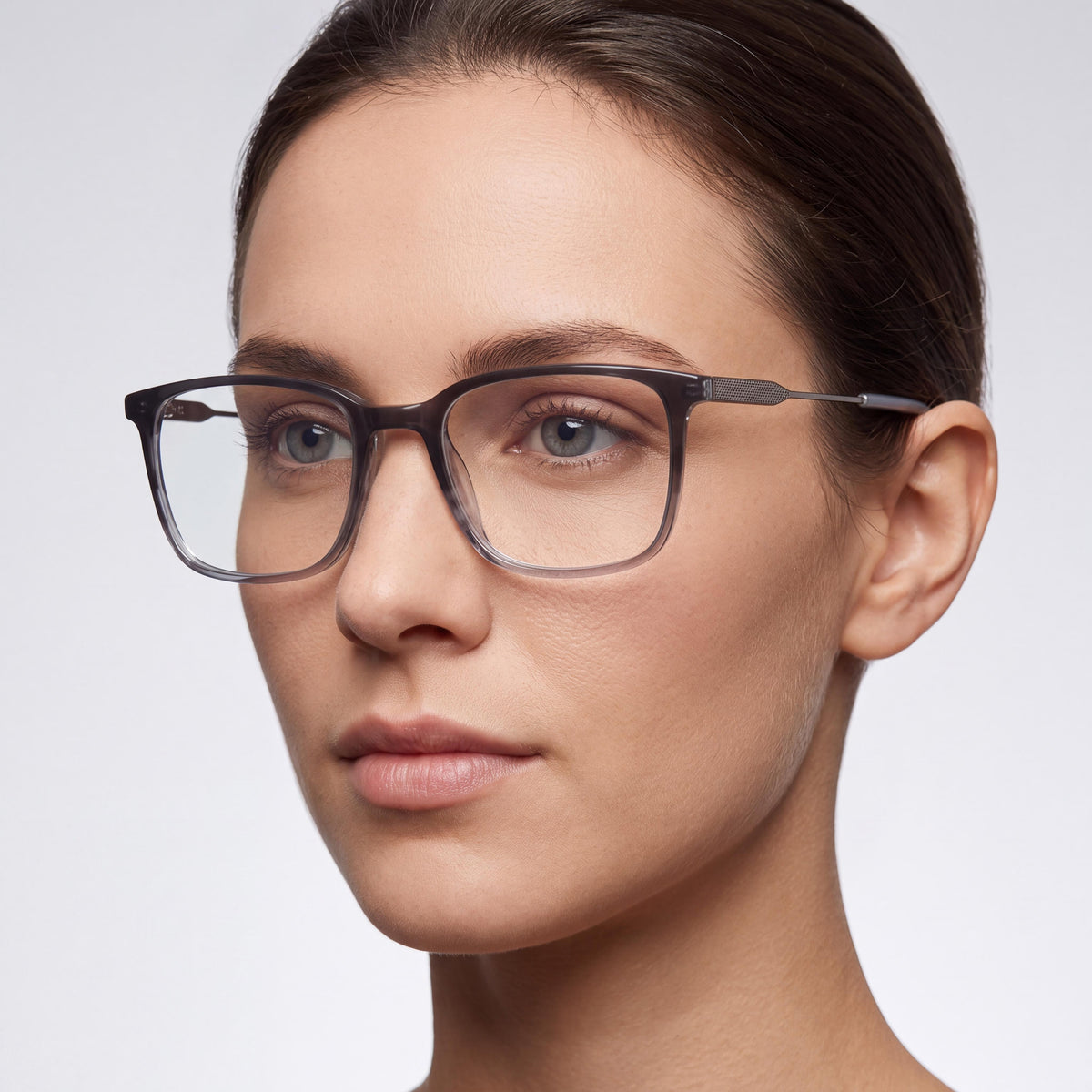 Jones New York J536 Grey Gradient Rectangle Eyeglasses for Women, 54mm, Photo 4