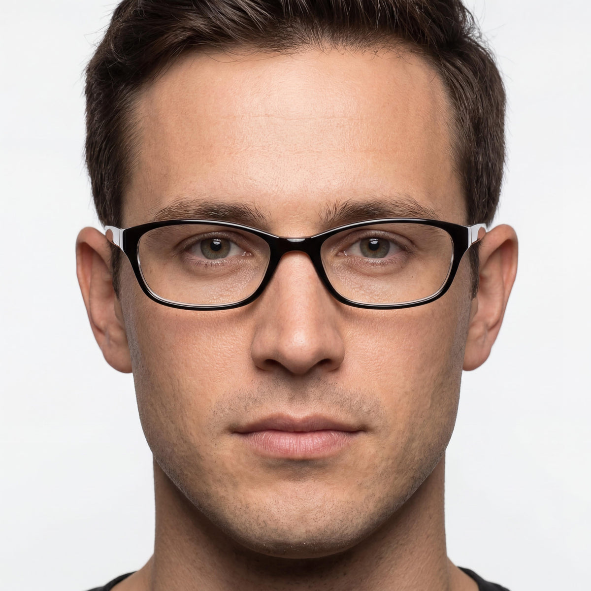 Jones New York J730 Black Crystal Oval Eyeglasses for Men, 53mm, Photo 4