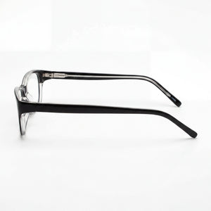Jones New York J730 Oval Eyeglasses Men — side view, Black Metal temples