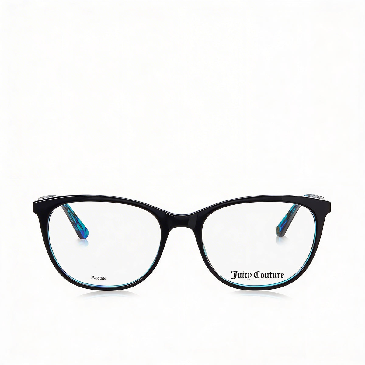 Juicy Couture Blue Havana Rectangle Eyeglasses for Women, Acetate 52mm, Photo 2