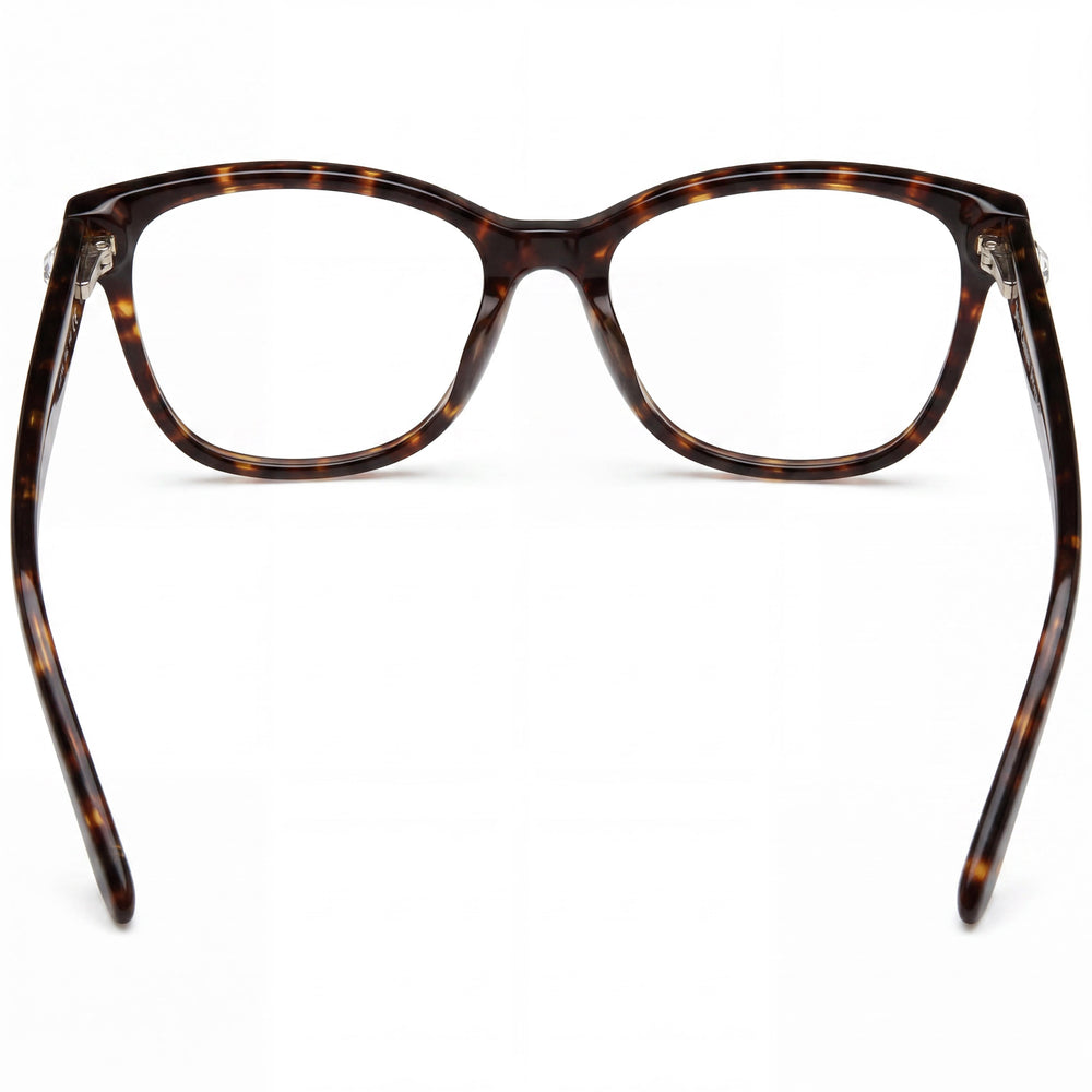 Juicy Couture JU 215 Cat Eye Eyeglasses Women — side view, Havana Acetate temples