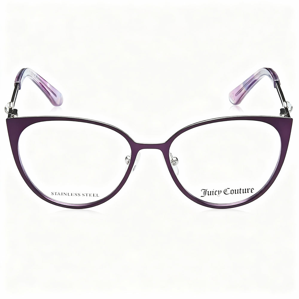 Juicy Couture JU 221 Square Eyeglasses Unisex — front view, Alloy Steel
