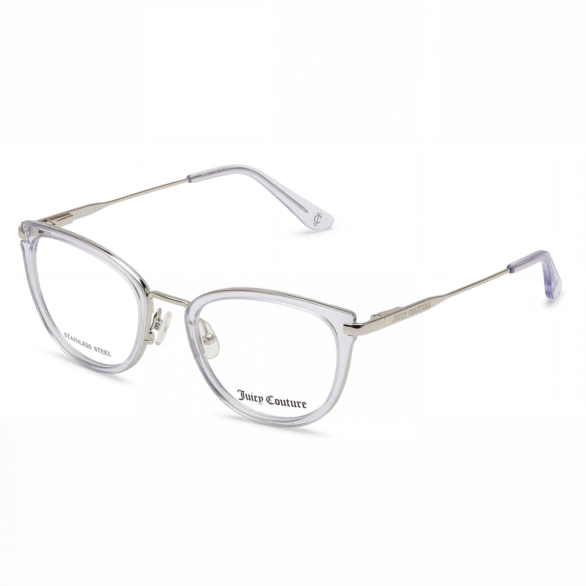 Juicy Couture JU 226/G Transparent Cat Eye Eyeglasses for Women, 50mm, Photo 1