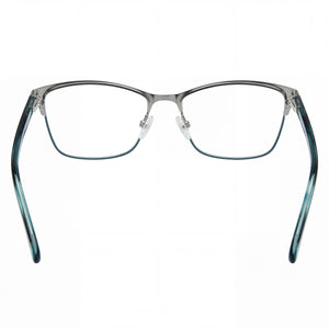 Juicy Couture JU 232 Square Eyeglasses Unisex — side view, Green Alloy Steel temples
