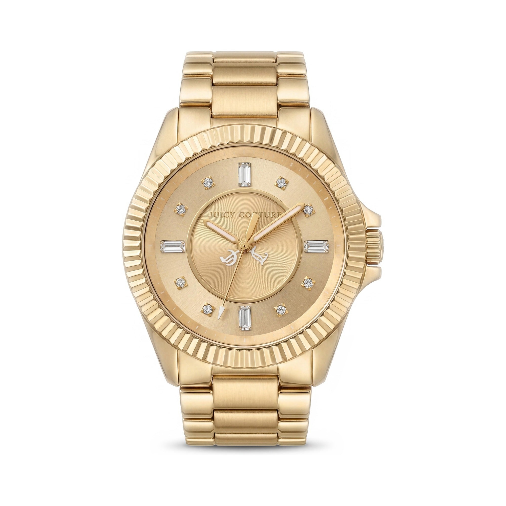Reloj de cuarzo Juicy Couture para mujer, de acero inoxidable chapado en oro y cristales Swarovski de 41 mm., Photo 1