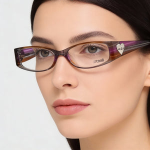 Just Cavalli 0289_047-51 (51 MM) Rectangle Eyeglasses Women — side view, Pink Polycarbonate temples