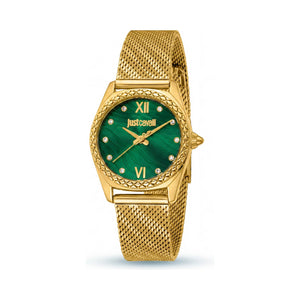 Just Cavalli Animalier Bottle Green Dial Stainless Steel Women's Watch, 30mm