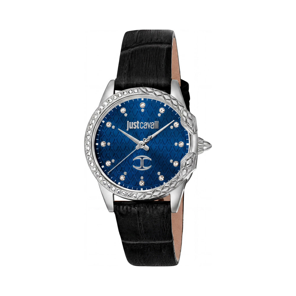Just Cavalli Fashion Blue Dial Stainless Steel Women's Watch, 32mm