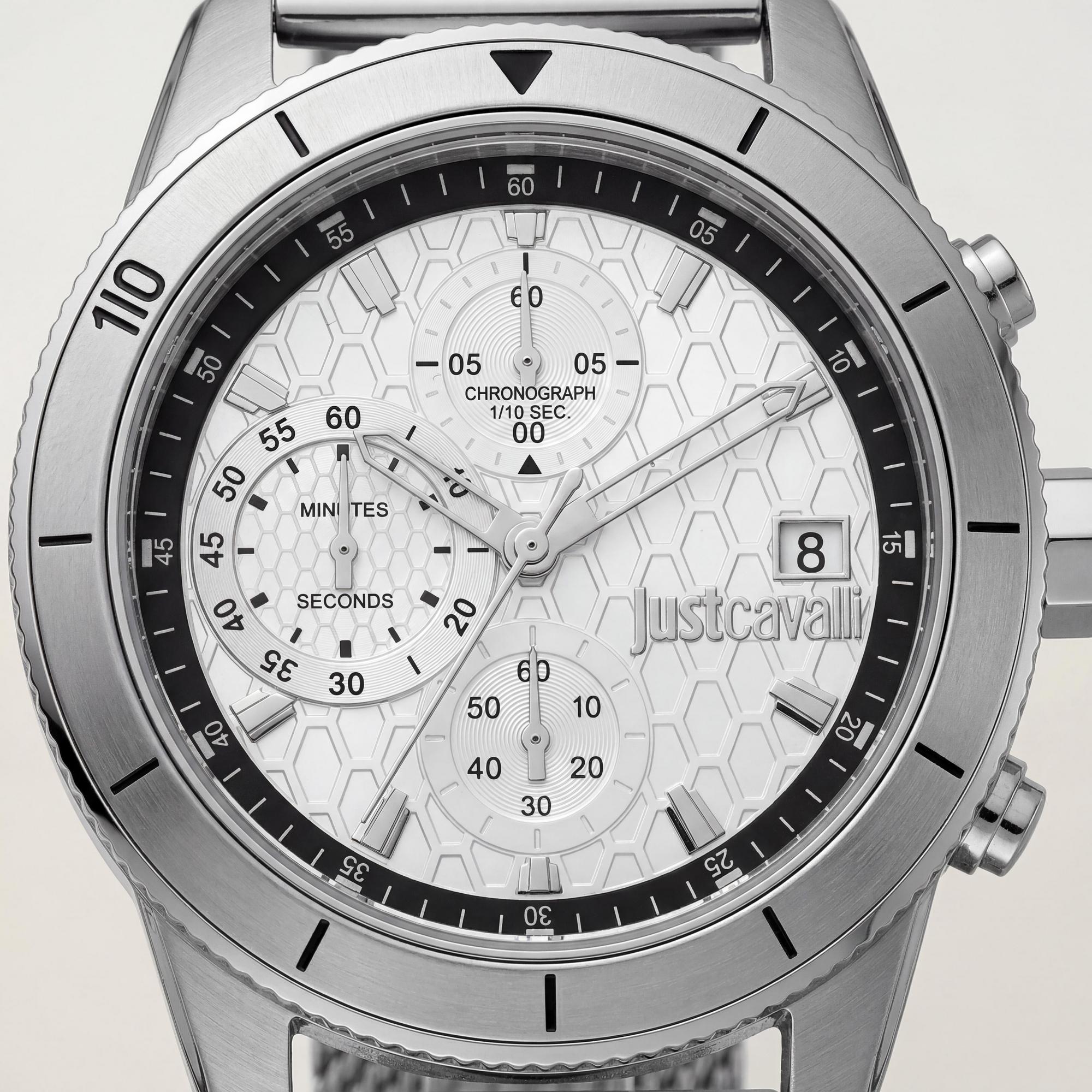 Just Cavalli Men's Stainless Steel Watch, Silver Dial 40mm, Photo 2