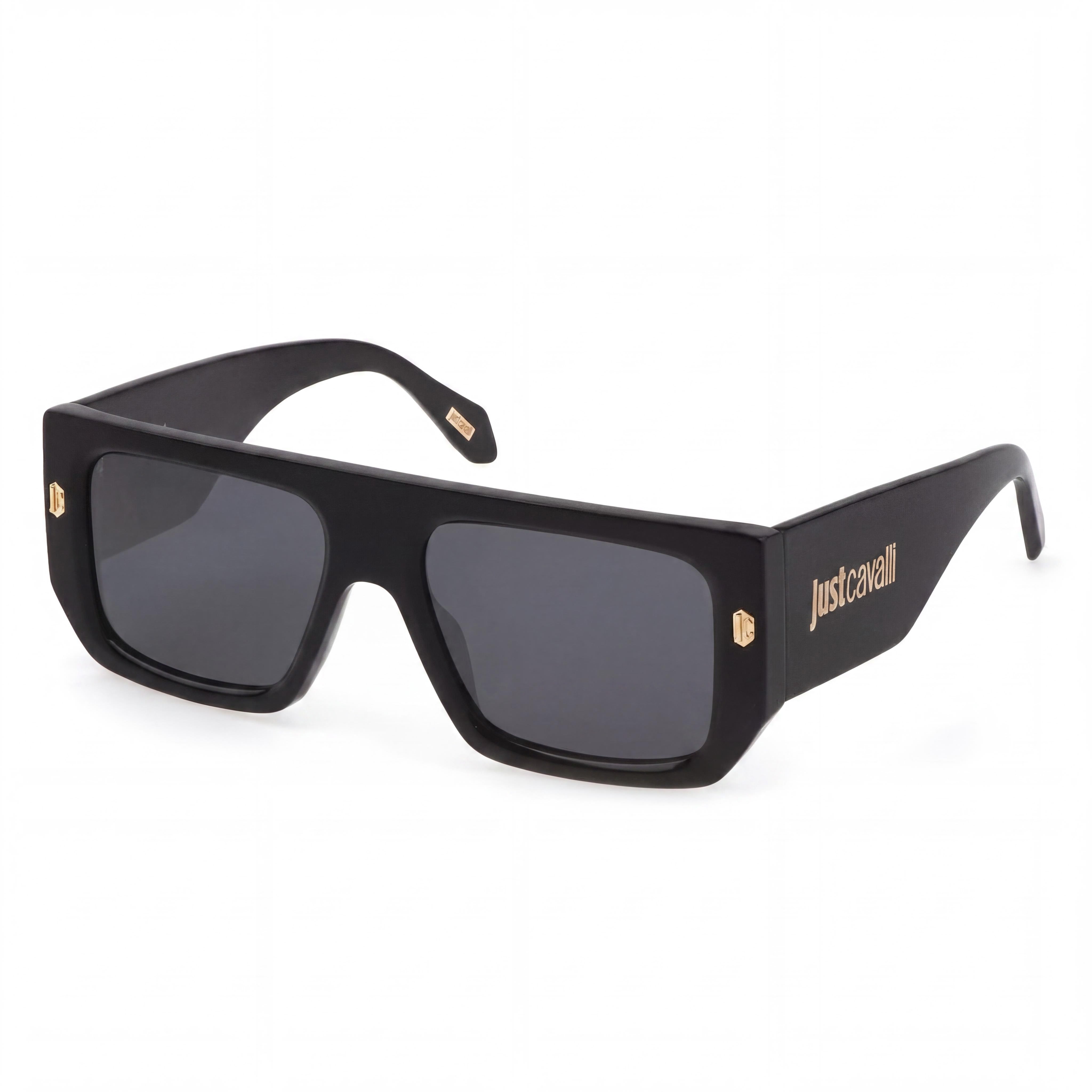 Just Cavalli SJC022 Black Smoke Rectangle Sunglasses for Women, 56mm, Photo 1