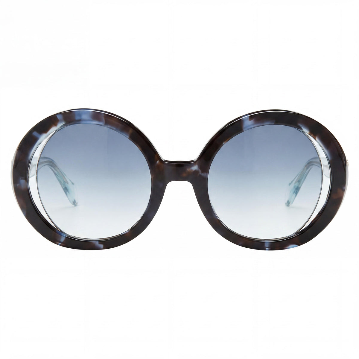 Gafas de sol redondas para mujer Just Cavalli SJC028 Blue Havana, 58 mm, Photo 2