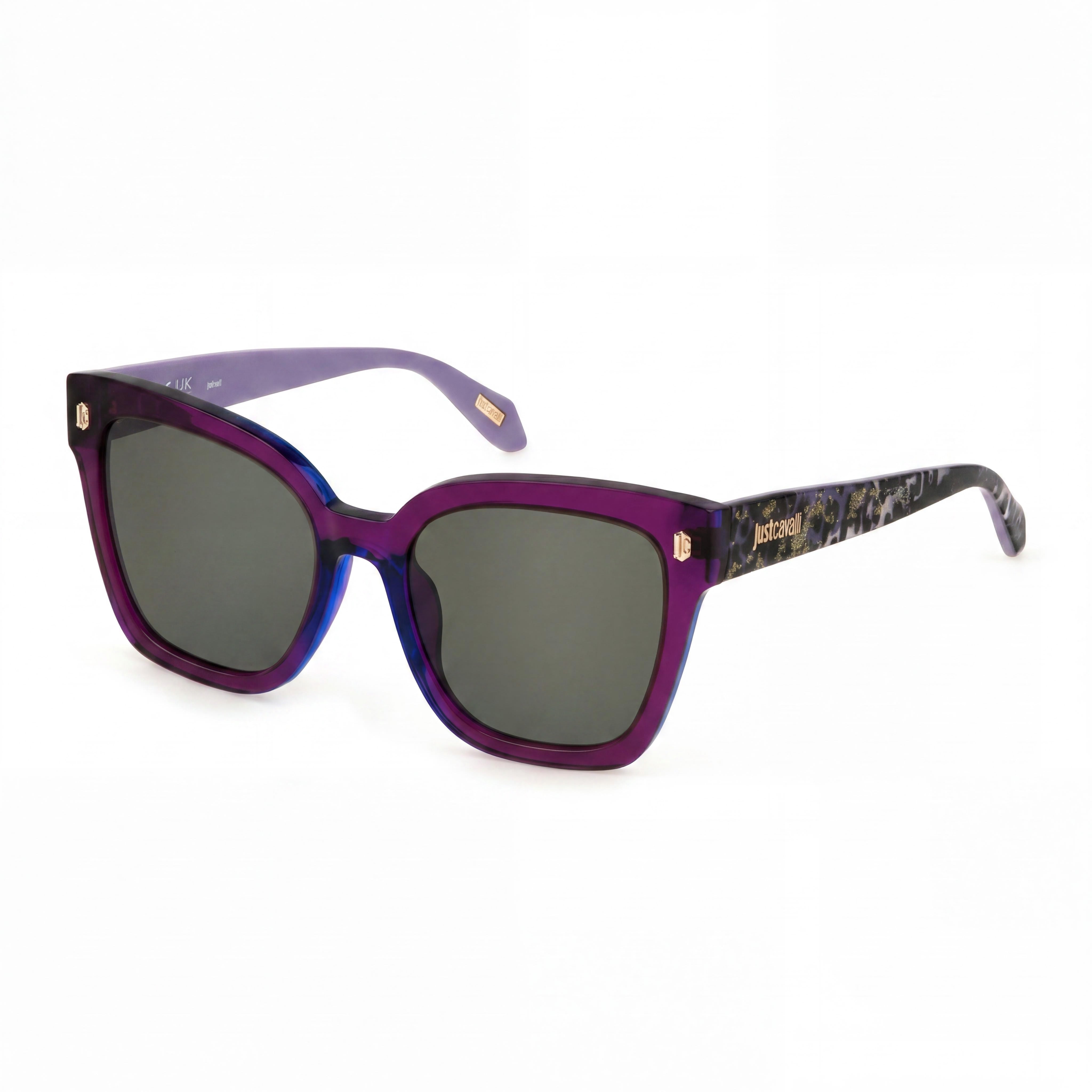 Just Cavalli SJC044 Violet Rectangle Sunglasses for Men, 54mm, Photo 1