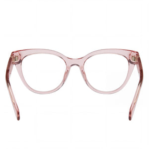 Just Cavalli VJC001 Oval Eyeglasses for Women — interior view, Polycarbonate demo lenses