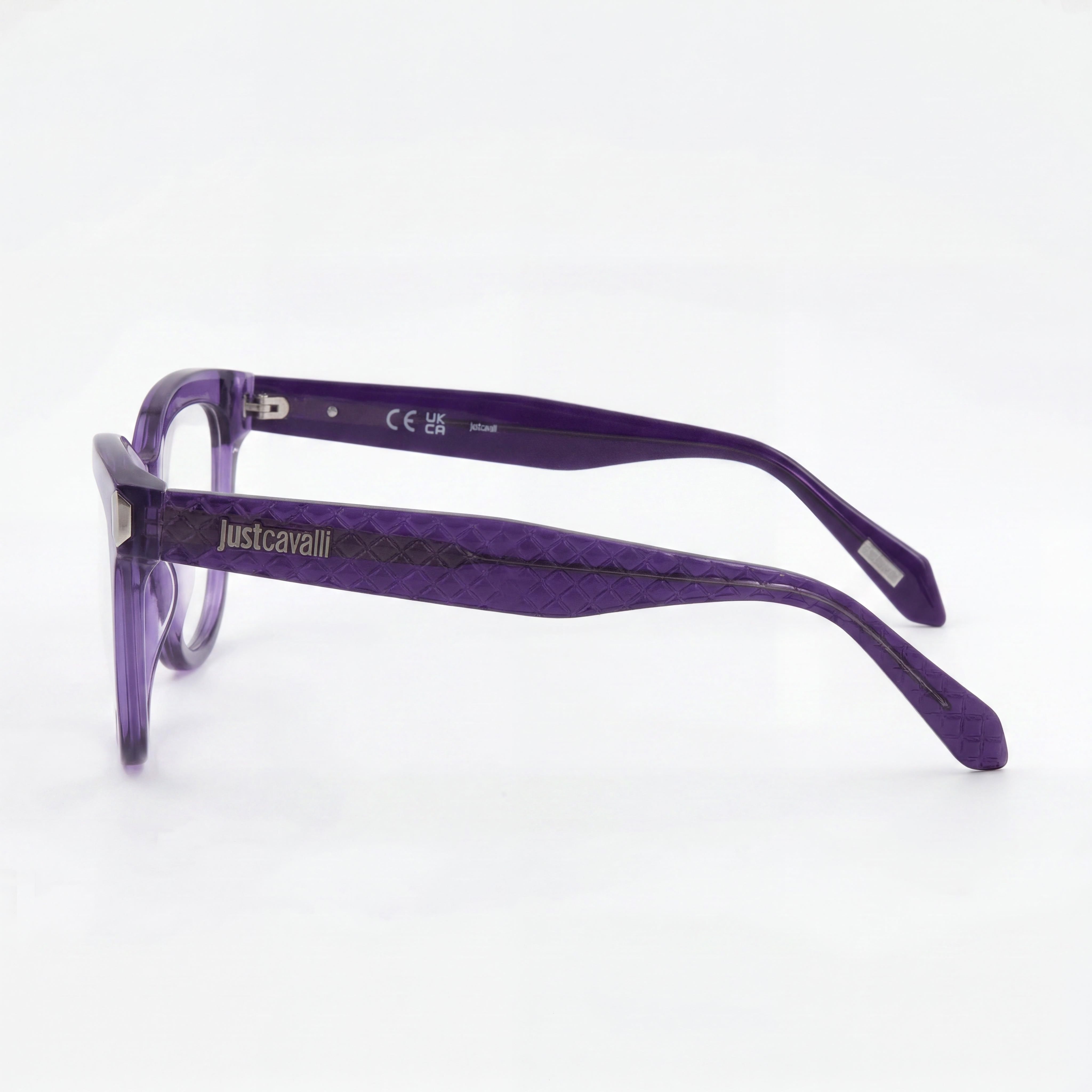 Just Cavalli VJC004V Transparent Violet Eyeglasses for Women, 51mm, Photo 2