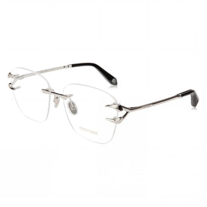 Just Cavalli VRC022 Black Round Eyeglasses Unisex, Metal frame
