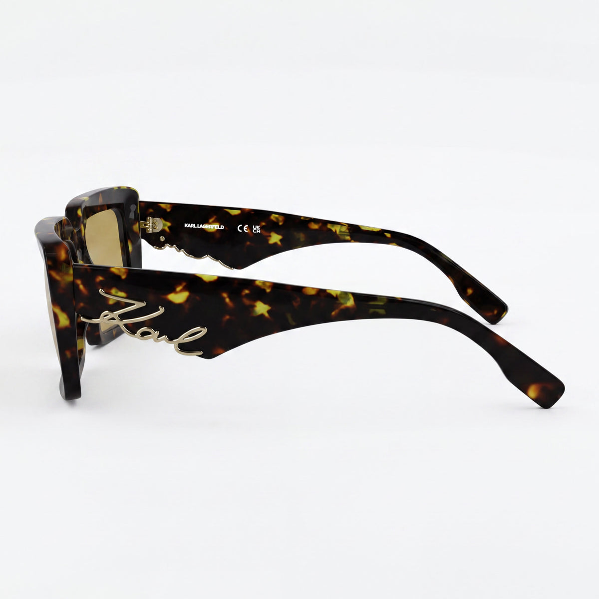 Karl Lagerfeld Classical Havana Rectangle Sunglasses for Women, 53mm, Photo 3