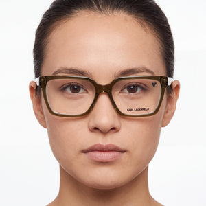 Karl Lagerfeld Green Eyeglasses Unisex — lifestyle wear, weekend reading