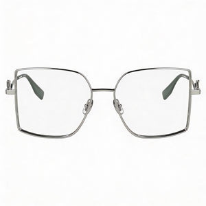 Karl Lagerfeld KL359 Square Eyeglasses Women — side view, Silver Metal temples