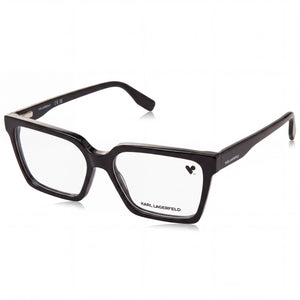 Karl Lagerfeld KL6097 Black Rectangle Eyeglasses Unisex, Acetate frame