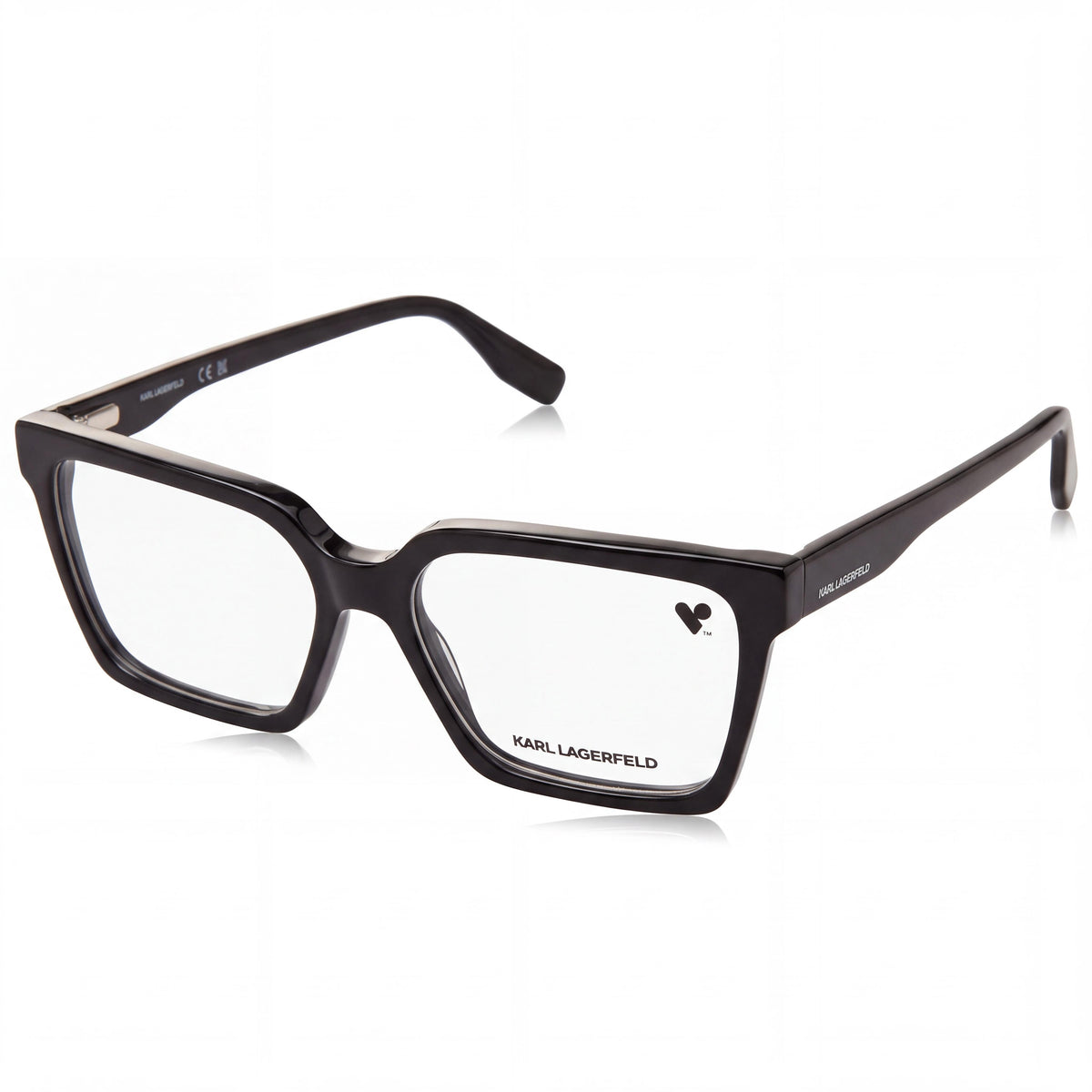 Karl Lagerfeld KL6097 Black Rectangle Eyeglasses Unisex, 55mm, Photo 1