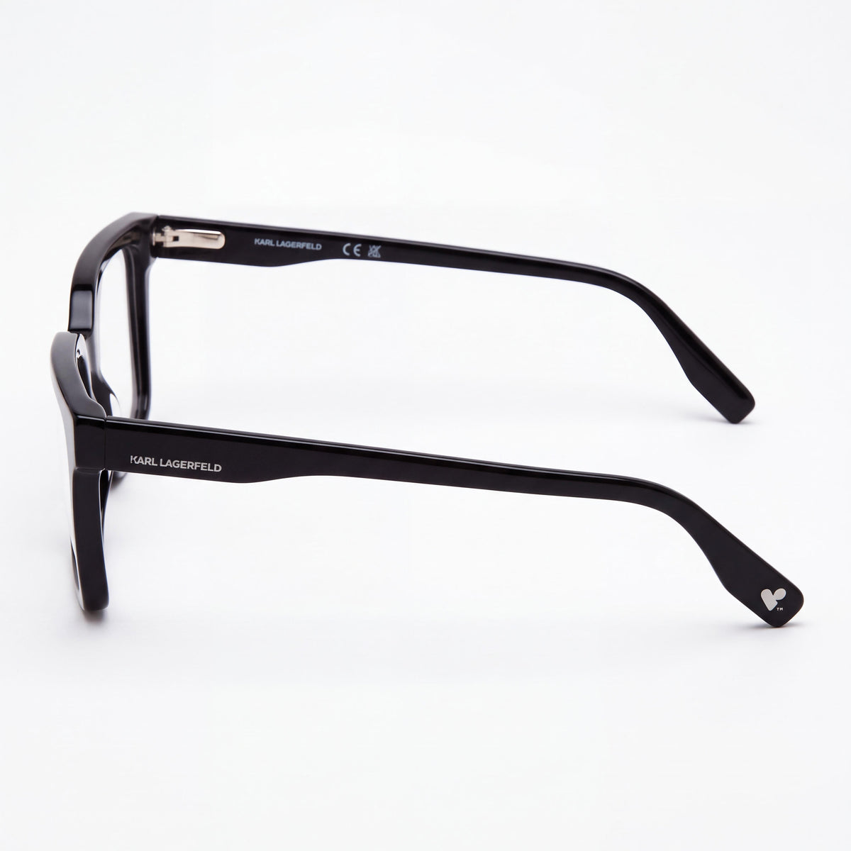 Karl Lagerfeld KL6097 Black Rectangle Eyeglasses Unisex, 55mm, Photo 3
