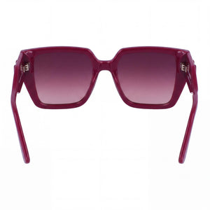 Karl Lagerfeld KL6098S Cat Eye Sunglasses Unisex — side view, Non-Polarized Gradient Violet Rose lens
