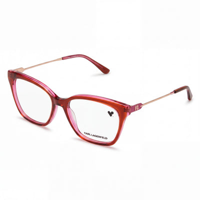 Karl Lagerfeld Kl6108 Red Square Eyeglasses for Women, Acetate frame