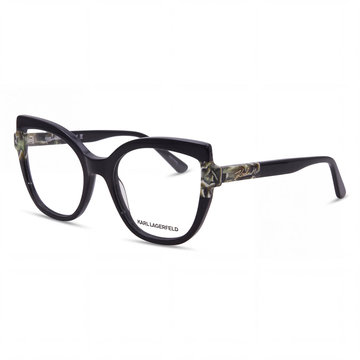Gafas de sol KARL LAGERFELD modernas unisex, montura de acetato, lentes de policarbonato, negro/mármol, 54 mm, Photo 1