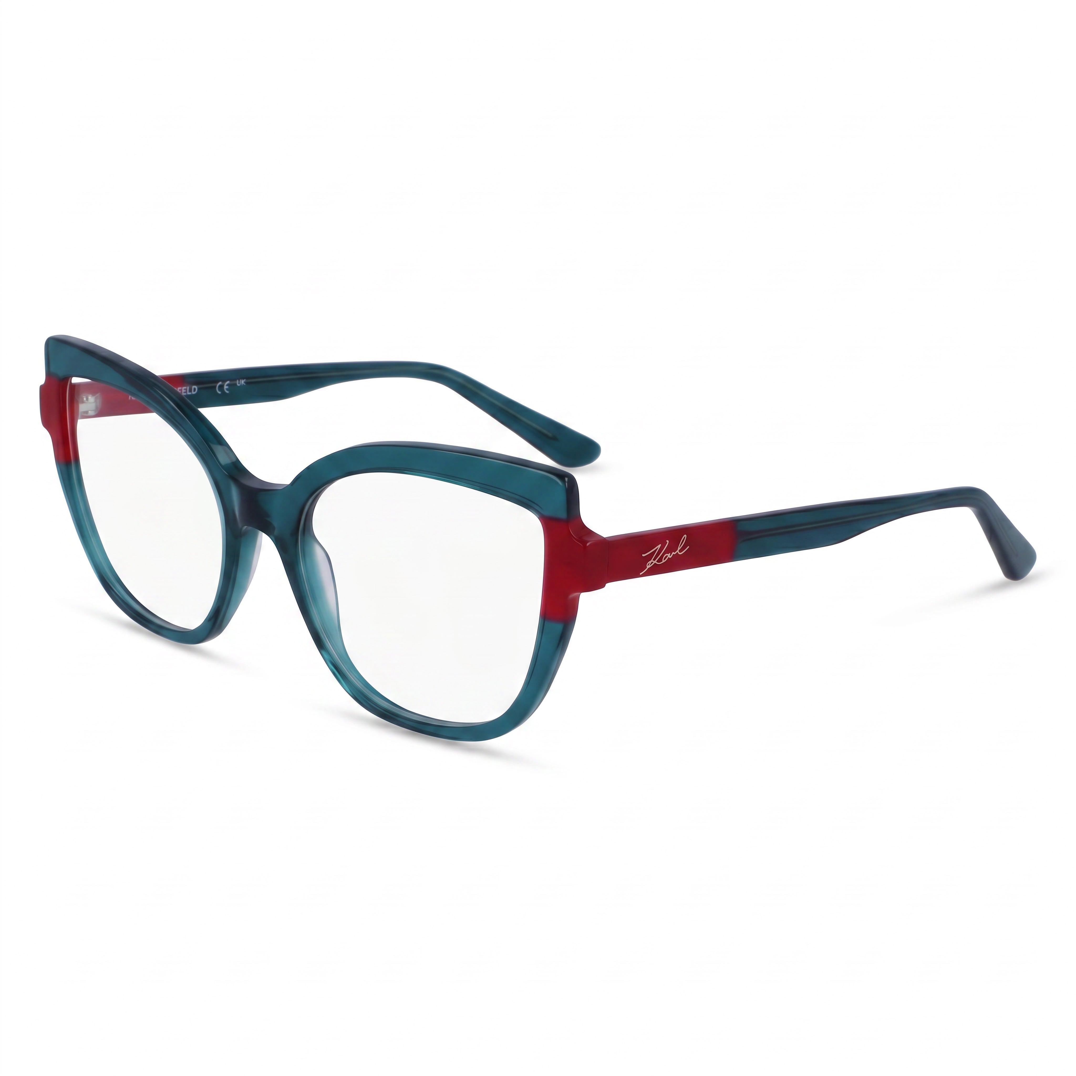 Karl Lagerfeld KL6132 Green Cherry Cat Eye Eyeglasses for Women, 54mm, Photo 1