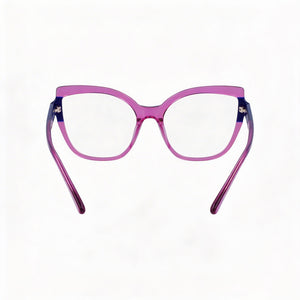 Karl Lagerfeld KL6132 Cat Eye Eyeglasses Unisex — side view, Pink Acetate temples