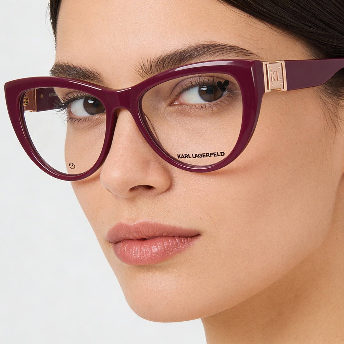 Gafas Karl Lagerfeld KL6133 de mujer, ojo de gato, rojas, acetato, 54mm, Photo 4