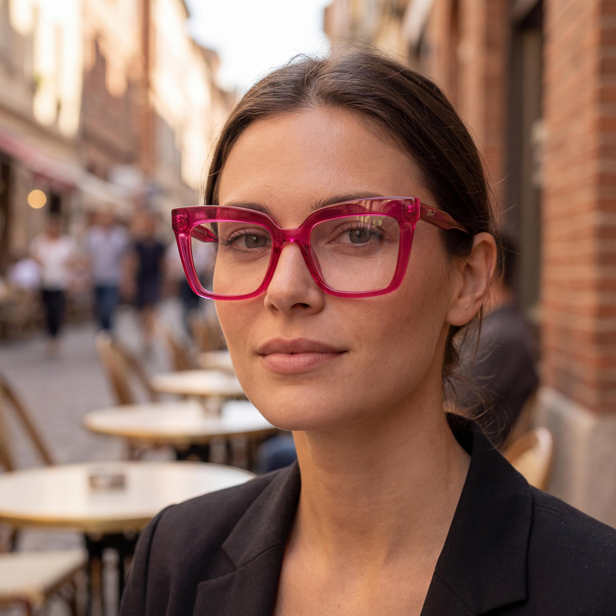 Gafas graduadas rectangulares para mujer Karl Lagerfeld KL6136 Cherry, 51 mm, Photo 6
