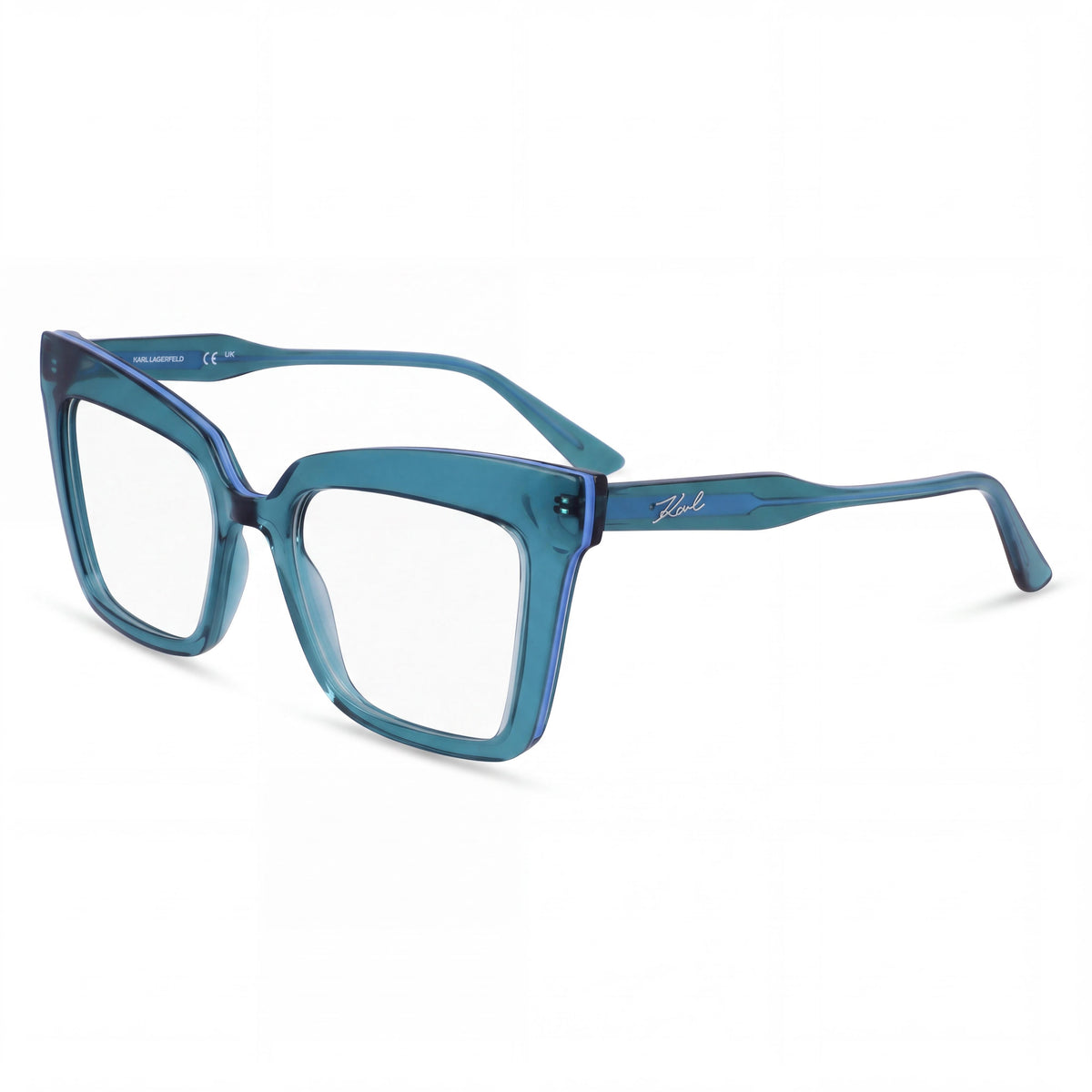 Karl Lagerfeld Kl6136 Petrol Square Eyeglasses for Women, 51mm, Photo 1