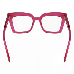 Karl Lagerfeld KL6136 Rectangle Eyeglasses for Women — interior view, Polycarbonate demo lenses