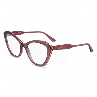 Karl Lagerfeld KL6137 Brown Cat Eye Eyeglasses for Women, Injected frame