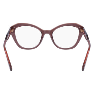 Karl Lagerfeld KL6137 Cat Eye Eyeglasses Women — side view, Brown temples