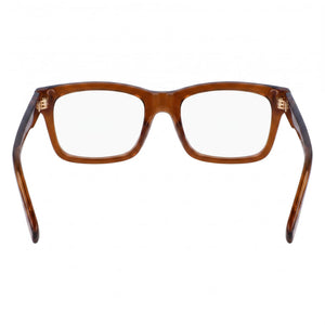 Karl Lagerfeld KL6138 Rectangle Eyeglasses Unisex — side view, Brown Injected temples