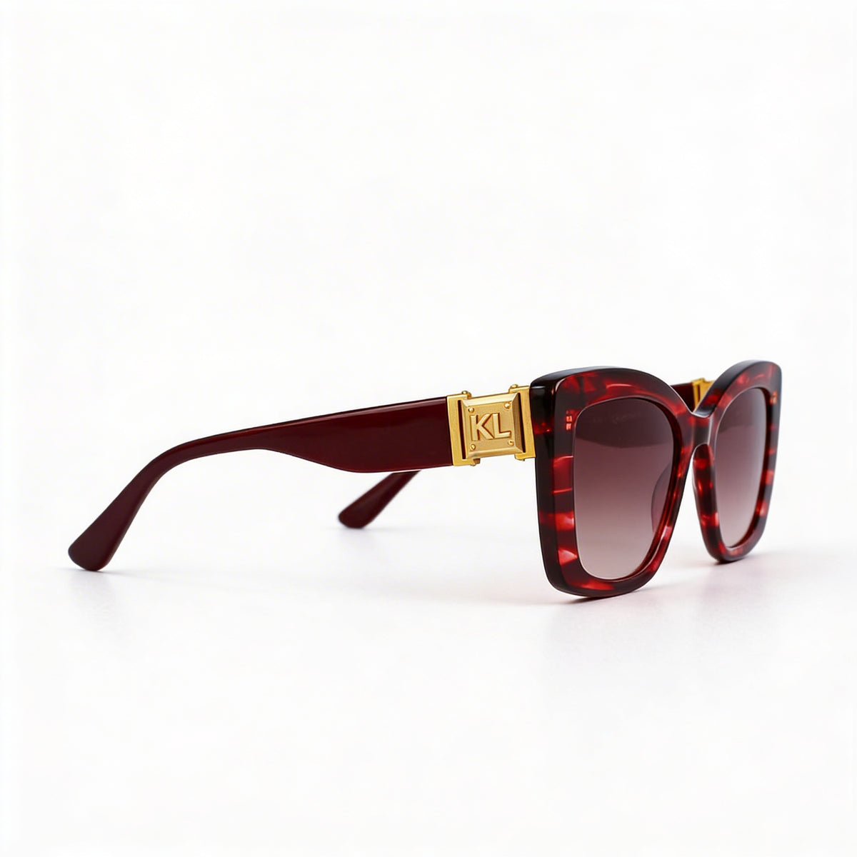 Karl Lagerfeld Kl6139s Striped Red Square Sunglasses for Women, 53mm, Photo 2