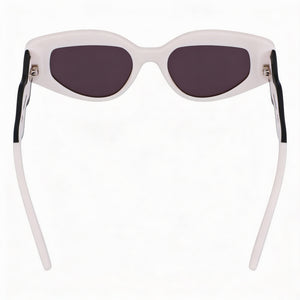 Karl Lagerfeld Kl6144s Rectangle Sunglasses Women — side view, Non-Polarized Matte White lens