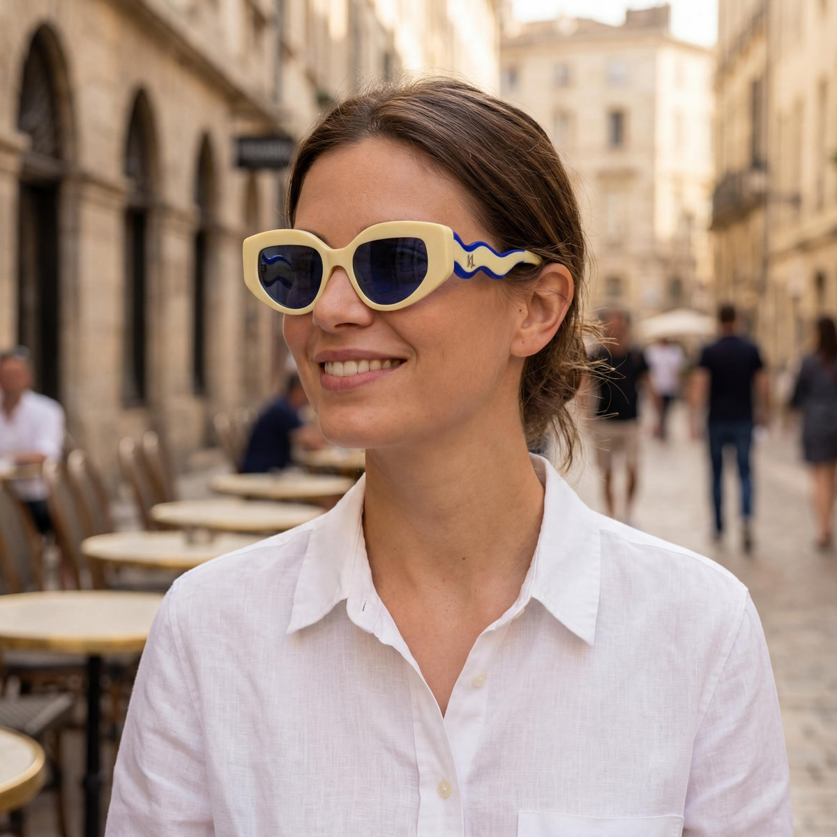 Gafas de sol Karl Lagerfeld Kl6144s amarillo brillante para mujer, 50 mm, Photo 5