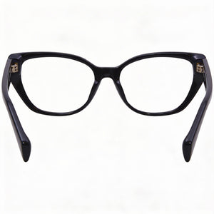Karl Lagerfeld KL6151 Rectangle Eyeglasses Women — side view, Black Injected temples