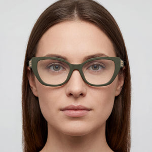 Karl Lagerfeld KL6151 Khaki Eyeglasses Women — lifestyle wear, reading and close-up activities