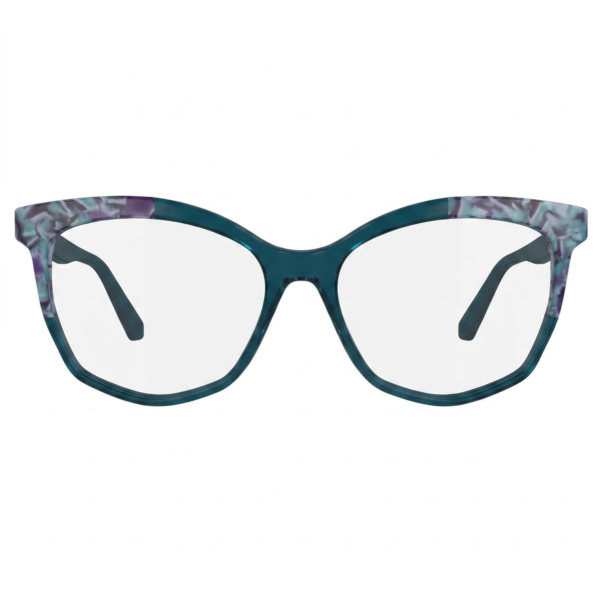 Karl Lagerfeld Kl6154 Blue/Marble Blue Cat Eye Eyeglasses Unisex, 55mm, Photo 2