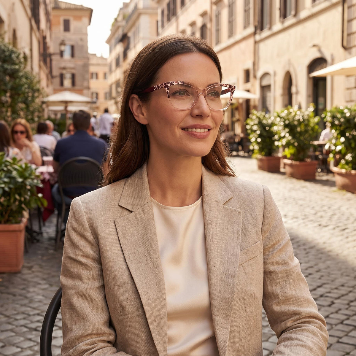Karl Lagerfeld Kl6154 Rose Marble Rose Eyeglasses for Women, 55mm, Photo 5
