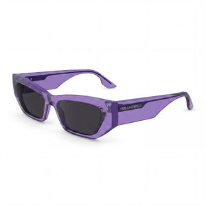 Karl Lagerfeld Kl6160s Violet Rectangle Sunglasses Unisex, Solid Violet lens