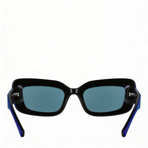 Karl Lagerfeld Kl6164s Rectangle Sunglasses Women — side view, Non-Polarized Azure lens